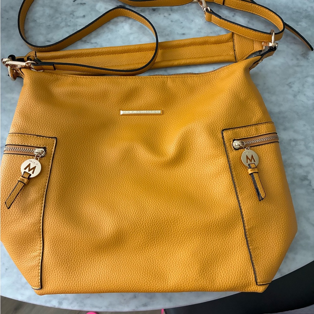 Mia K Mustard Yellow Crossbody Bag